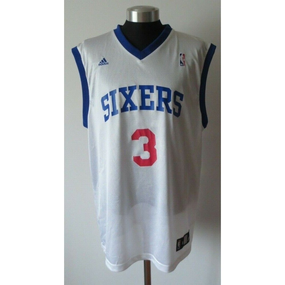 White Allen Iverson Hardwood Classics Adidas jersey 76ers Sixers Size XL